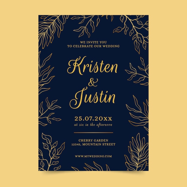 Luxury wedding invitation