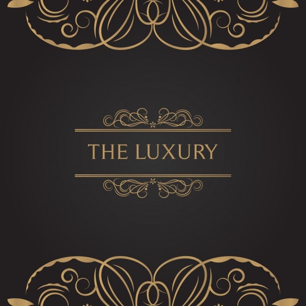 Free vector luxury with golden elements background