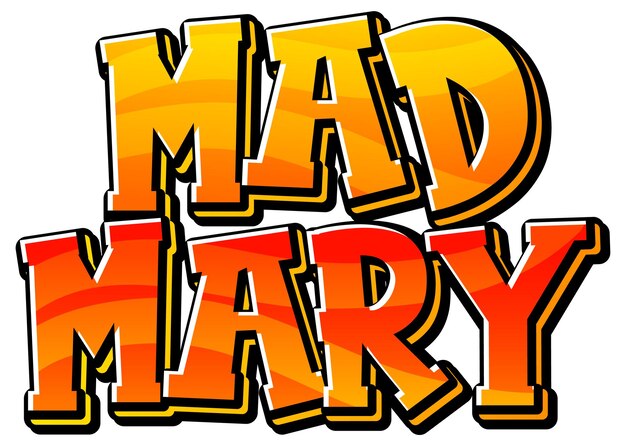 Mad Mary logo text design