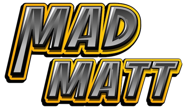 Free Vector mad matt logo text design