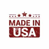 Free vector made in usa in grunge style