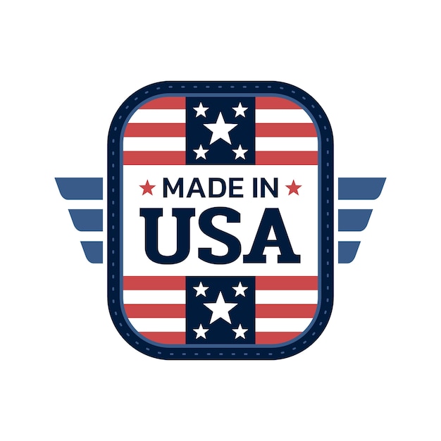 Free Vector made in usa logo design template