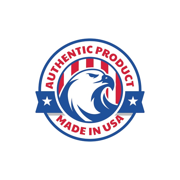 Free Vector made in usa logo template design