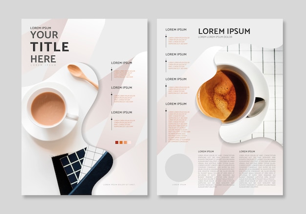 Free Vector magazine layout template