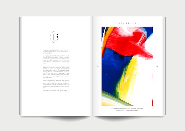 Free Vector magazine with branding ideas