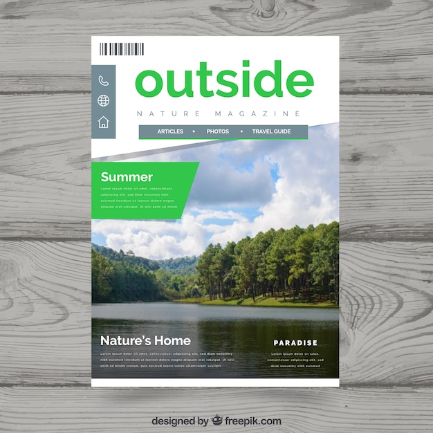 Magazine with nature concept