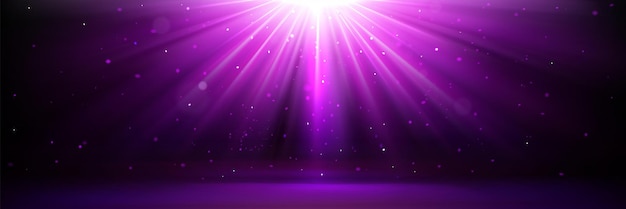 Free Vector magic background with purple light rays effect