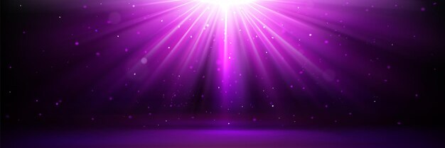 Magic background with purple light rays effect