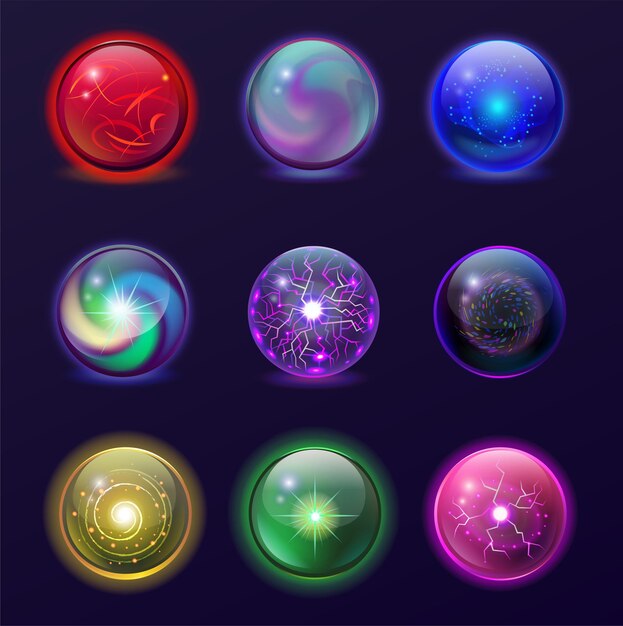 Magic balls illustration