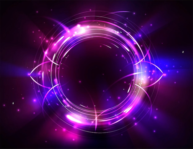 Free Vector magic futuristic circle portal