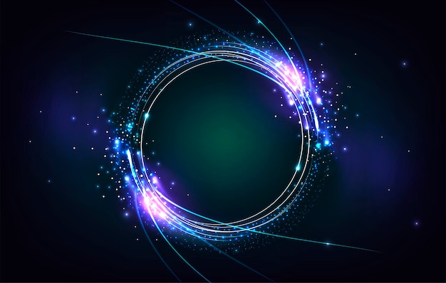 Free vector magic light glow circle portal for game ui design