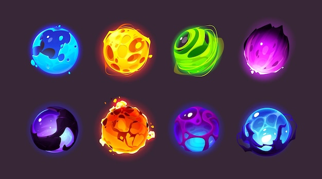 Magic spheres shiny energy balls