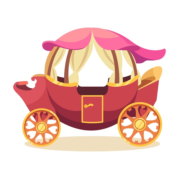 Free Vector magical carriage fairytale concept