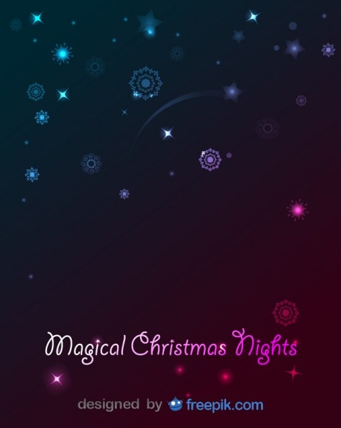 Free Vector magical christmas nights