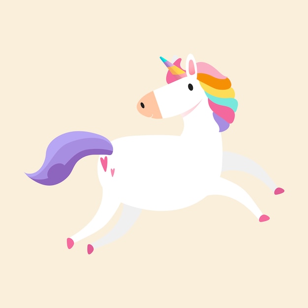 Magical rainbow unicorn illustration vector