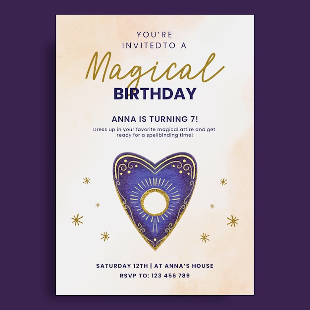 Magician birthday design template