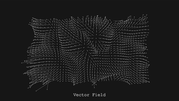 Free Vector magnetic or gravity field visualization abstract arrows array backdrop