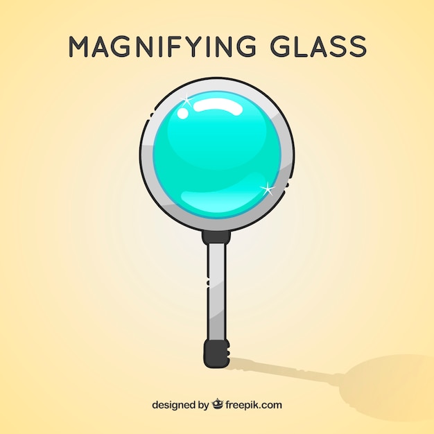 Free vector magnifying glass in flat style