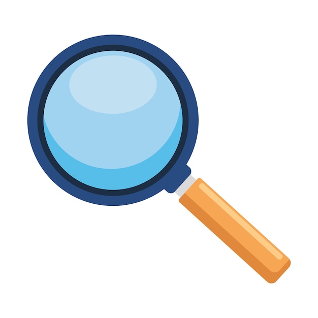 Free Vector magnifying glass search isolated icon