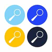 Free vector magnifying glass with circles