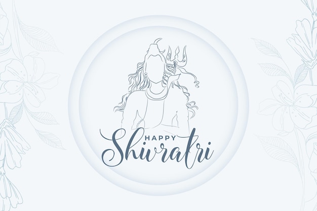 Free Vector maha shivratri hindu festival of shiv shankar mahadev banner