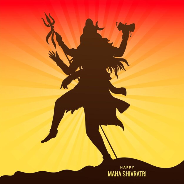 Maha shivratri lord shiva puja blessing poster card background