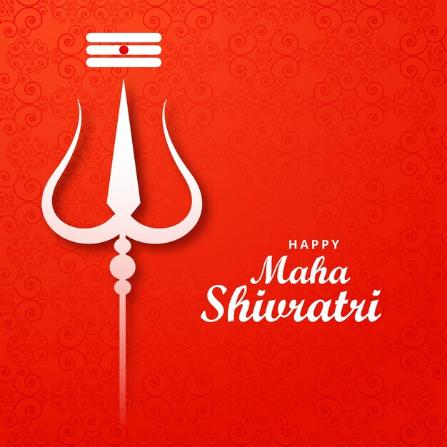 Maha shivratri lord shiva trishul for card