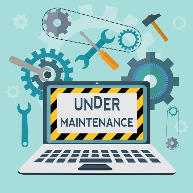 Free Vector "under maintenance" background design