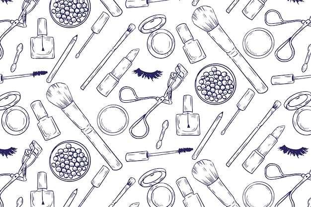 Free Vector make up pattern background