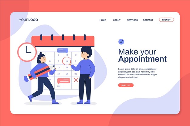 Make your appointment meet people landing page