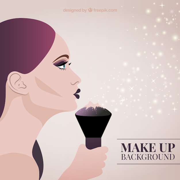 Makeup accessories background