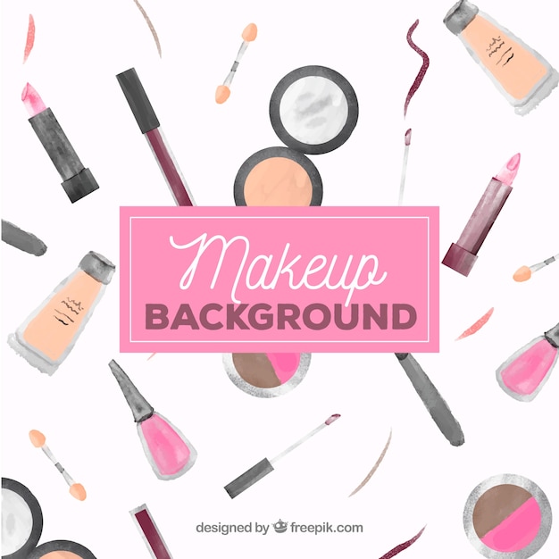 Makeup accessories background