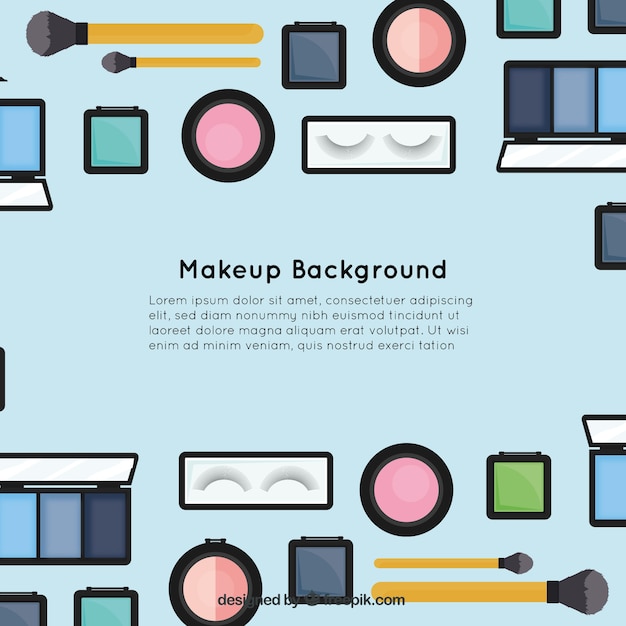 Free Vector makeup accessories background