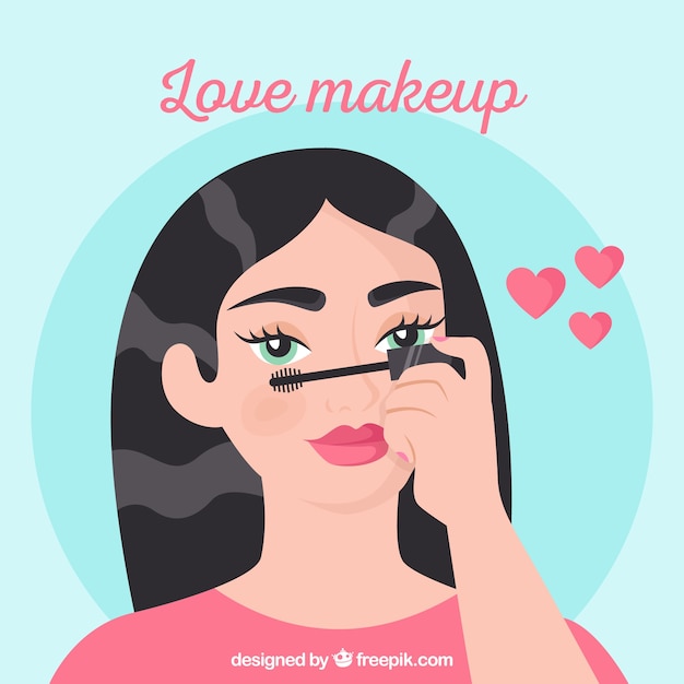 Free Vector makeup accessories background