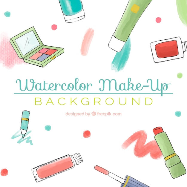 Free Vector makeup accessories background