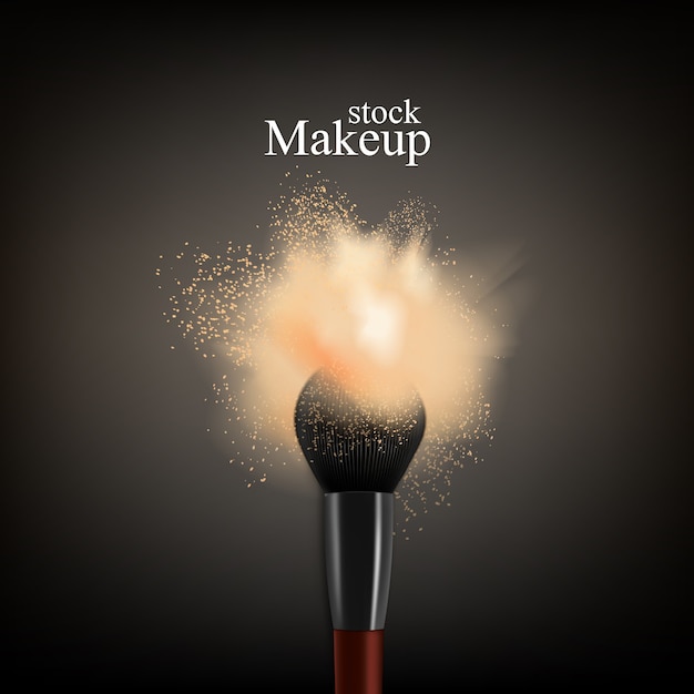 Free Vector makeup brush powder