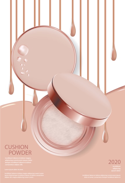 Makeup Powder Cushion Poster Template Illustration