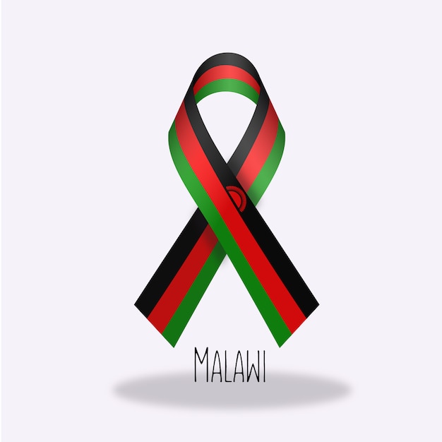 Free Vector malawi flag ribbon design