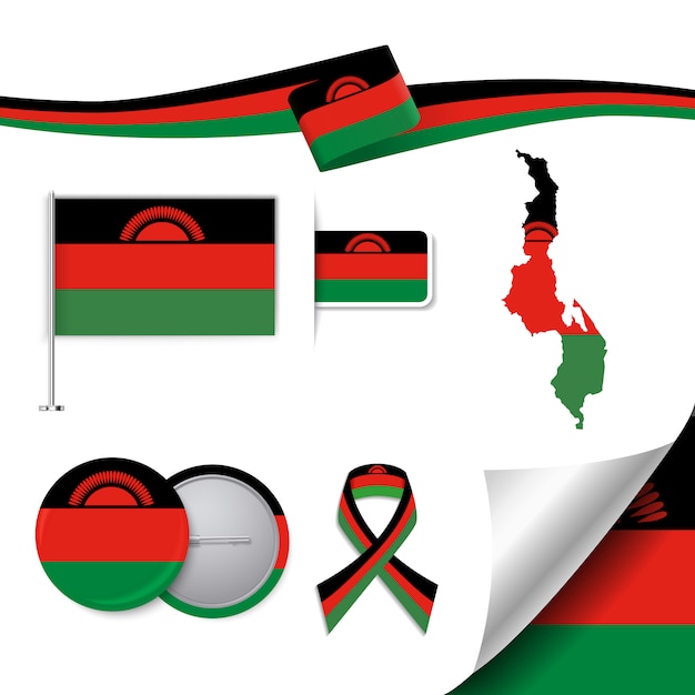 Free Vector malawi representative elements collection