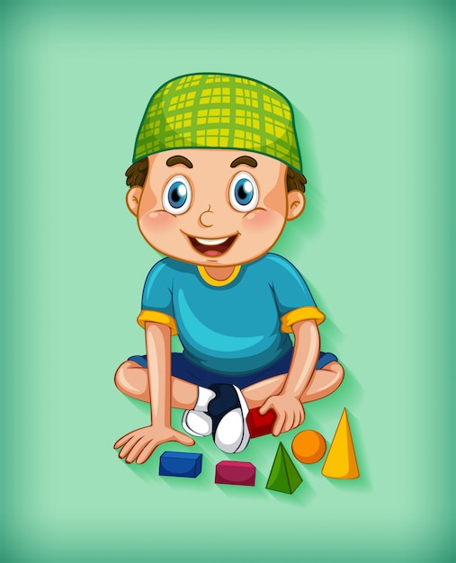 Male  cartoon character on colour gradient background