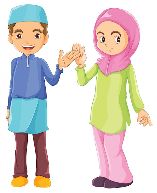 A male and a female Muslim