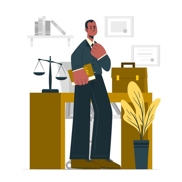 Male lawyer concept illustration