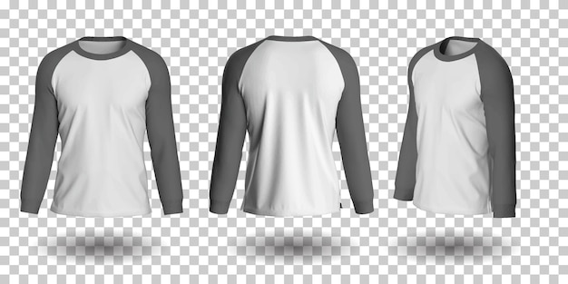 Free Vector male long sleeve t-shirt