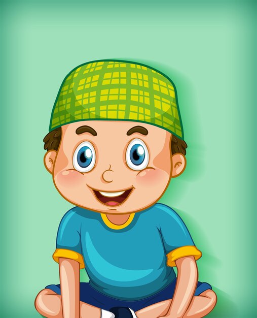 Male muslim cartoon character