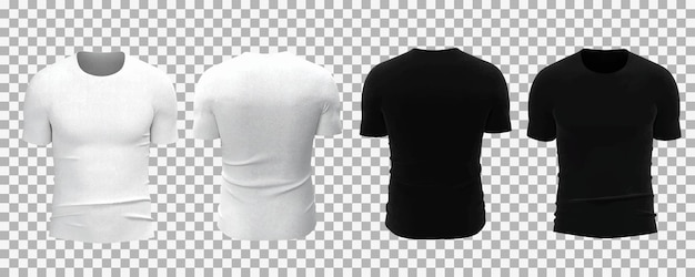 Free vector male white and black t-shirt collection