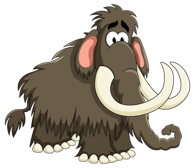 Free Vector mammoth cartoon character isolated