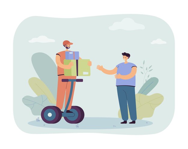 Man delivering goods illustration