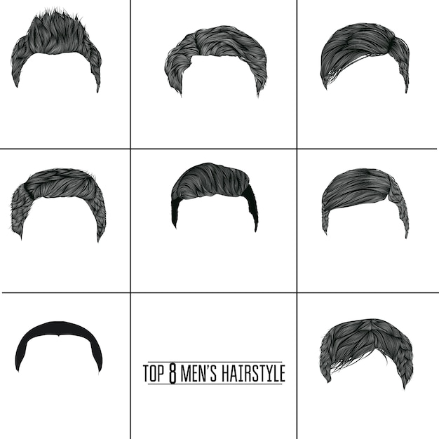 Man hairstyle collection