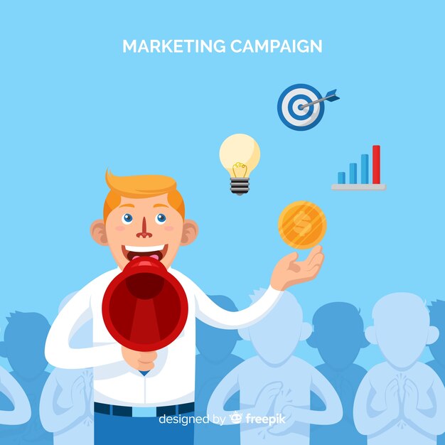 Man marketing campaign background