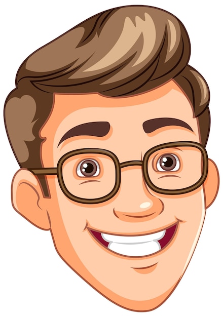 Man wearing glasses smiling head